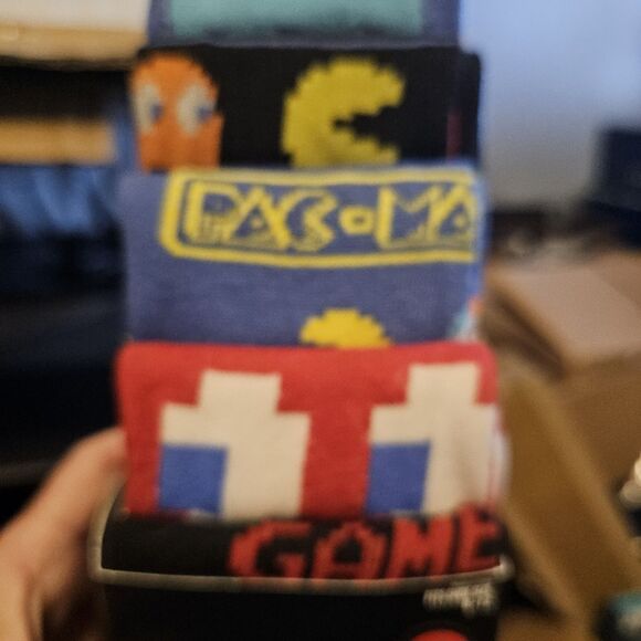Pac-Man Men’s Crew Socks 6 Pair: Size Men Size 8-12 NEW - Picture 4 of 7